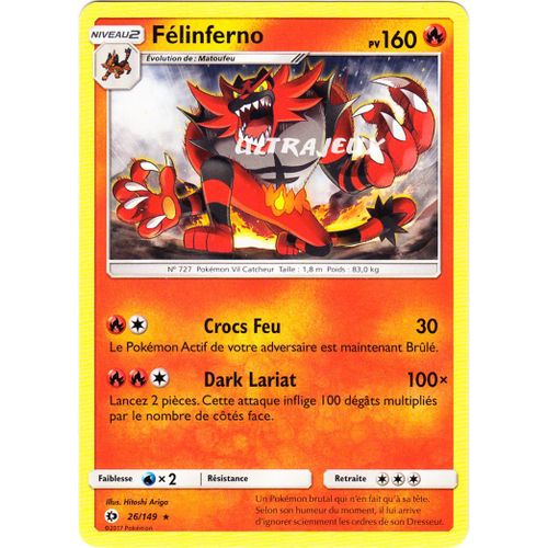 Pokémon - 26/149 - Sl1 - Soleil Et Lune - Félinferno - Rare