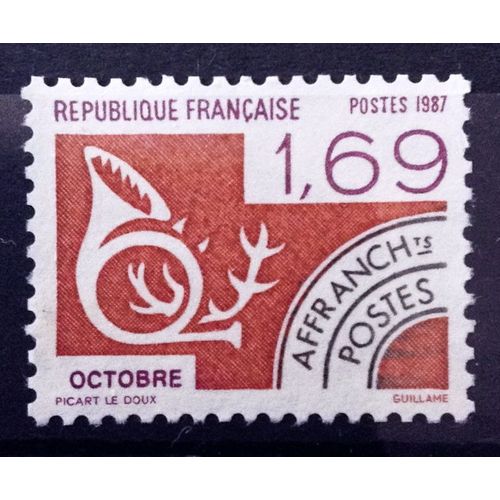 France - Préoblitéré Mois De L'année - Octobre 1,69 (Superbe N° 195) Obl - Année 1987 - N11874
