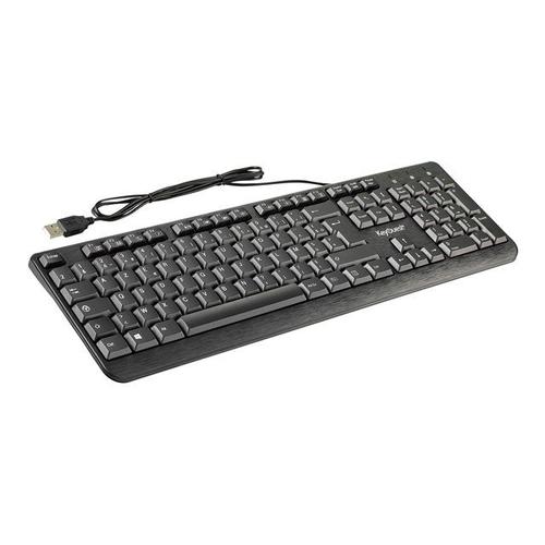 KeyOuest Office - Clavier - PS/2, USB - AZERTY - Français - noir