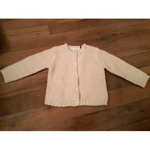 Gilet Coton 18 Mois Beige
