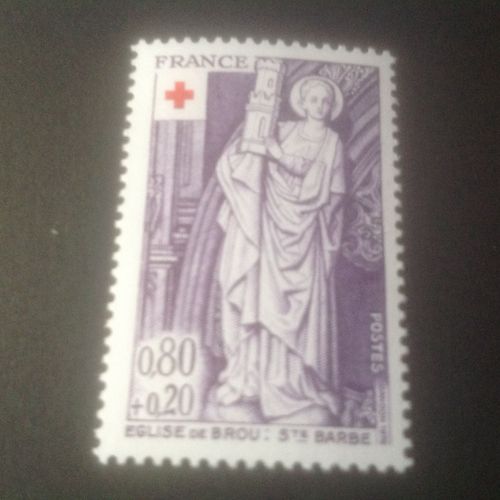 Postes France 0,80+0,20 Église De Brou: Ste Barbe