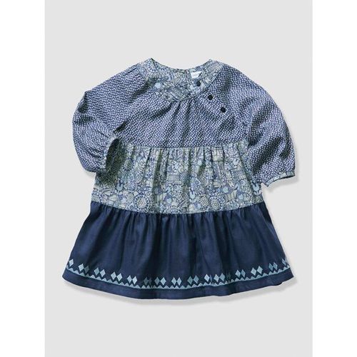 Robe Bébé Fille Mix D'imprimés (Vert Baudet)