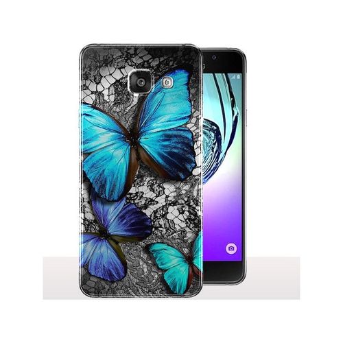 Coque Galaxy A3 (2016) Papillon Bleu Turquoise