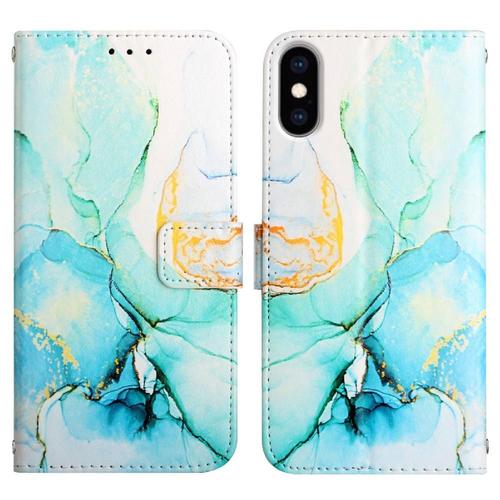 Étui Pour Iphone X/Xs Cuir Pu ???????? ? ?????? ?????? ? ? Portefeuille - Vert