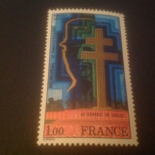Au Général De Gaulle Postes 1,00 France 1977