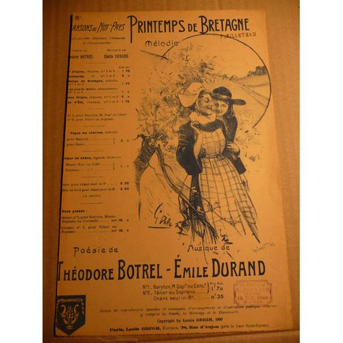 Printemps De Bretagne Théodore  Botrel