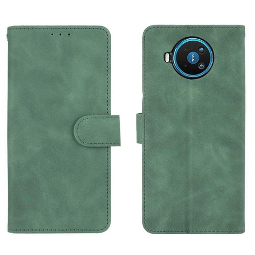Étui Pour Nokia 8.3 Insertion De Carte Avec Porte-Cartes Kickstand Protection Complète Housse De Protection Coque En Cuir Folio Flip - Vert