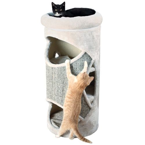 Trixie Cat Tower Gracia Pour Chat Diam 38 X H 85 Cm Gris Clair