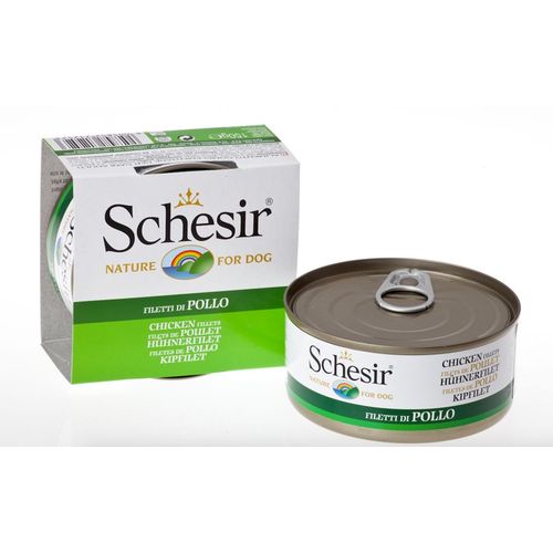 Schesir Filets De Poulet En Gelée Pour Chien 10 X 150 G