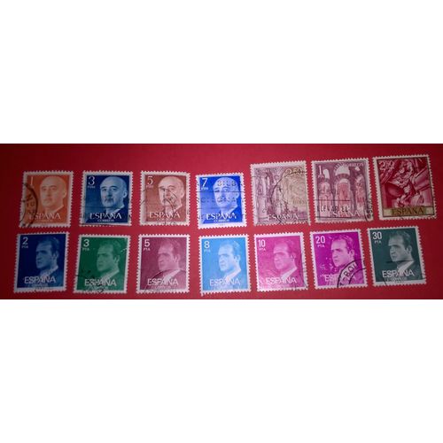 14 Timbres Espagnols Courants