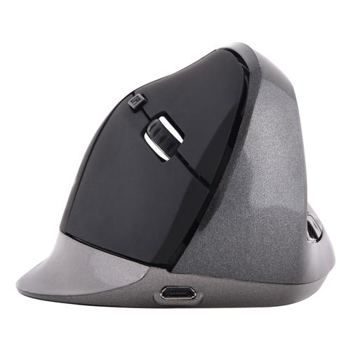 BLUESTORK ERGONOMIC - Souris - ergonomique - 6 boutons - sans fil - récepteur sans fil USB - noir