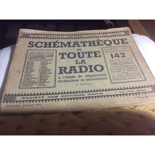 Schematheque De Toute La Radio 📻 Shema Avec Descriptions De 142 Récepteurs Industriels 