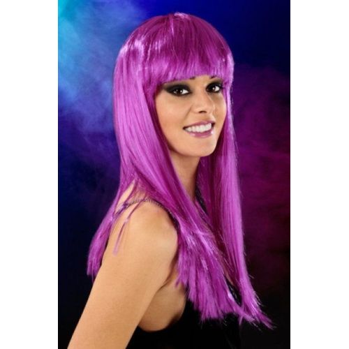 Perruque Cheveux Longs Violet