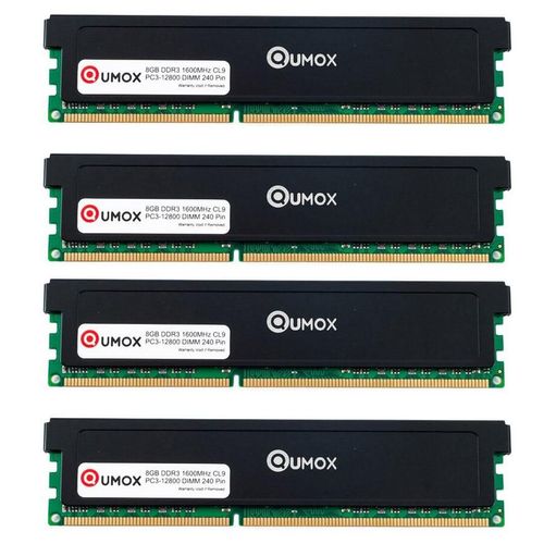 QUMOX 32Go (4x 8Go DDR3 1600 1600MHz PC3-12800 PC-12800 (240 broches) DIMM mémoire XMP CL9 