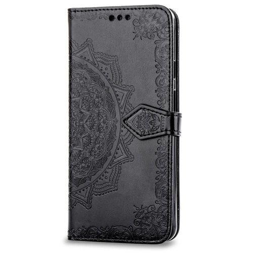 Étui Pour Google Pixel 3 Simple Entreprise Motif Exquis Étui En Cuir Couverture Rabotant Antichoc - Noir