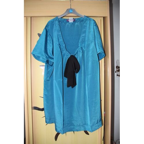 Tunique Col Noeud Bleu/Vert