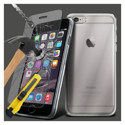 Pack Spécial Coque Silicone Ultra Slim + Film Verre Trempé Iphone 5 5s 5se