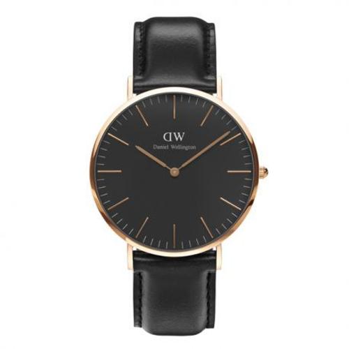 Montre Daniel Wellington Classic Black Sheffield Unisexe Rose Doré - Dw00100139