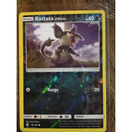 Rattata D'alola Reverse 76/149 Série Soleil Et Lune