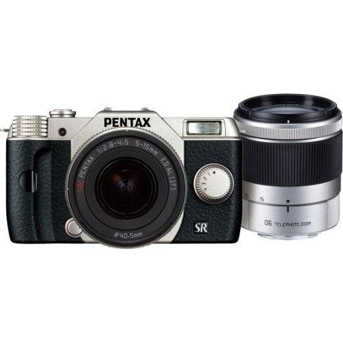 PENTAX digital mirrorless SLR Q10 double zoom kit [standard zoom 02 STANDARD ZOOM · telephoto zoom 06 TELEPHOTO ZOOM] Silver Q10 WZOOMKIT SILVER 12174