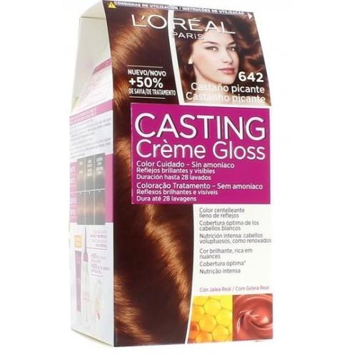 Loreal Casting Creme Gloss Numero 642 Chatain Piquant Coloration Ton Sur Ton Sans Amoniaque 