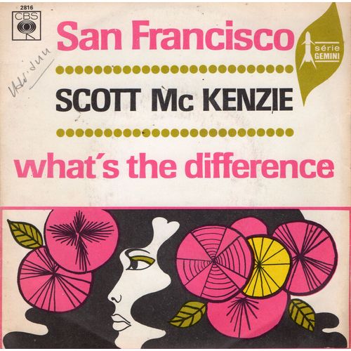Scott Mc Kenzie "San Francisco" Vinyle 45 T 17 Cm - Single - Cbs Série Gémini -