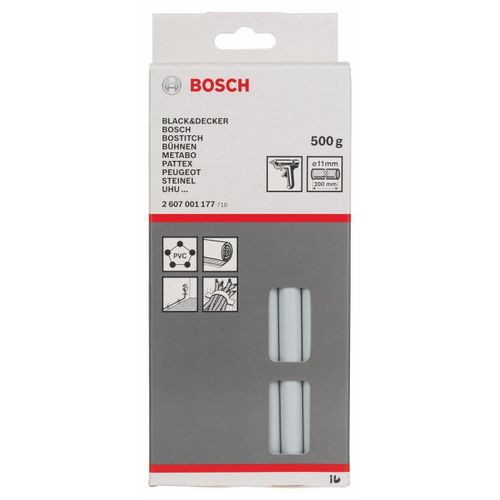 Bosch Bâtonnets de colle, gris, 11 x 200 mm - 2607001177