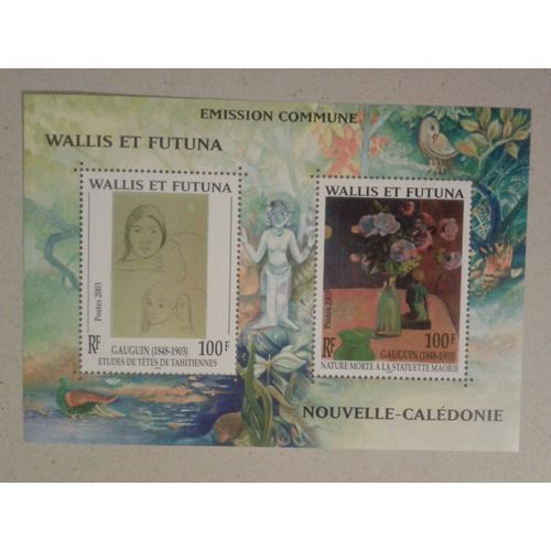 Bloc Feuillet 4 Timbres Wallis Et Futuna 2003 Émission Commune Nouvelle Calédonie N°13 Neuf Gomme Intacte