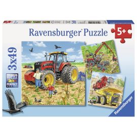 Puzzle 49 Pièces 3 Puzzles - Grossses Machiness