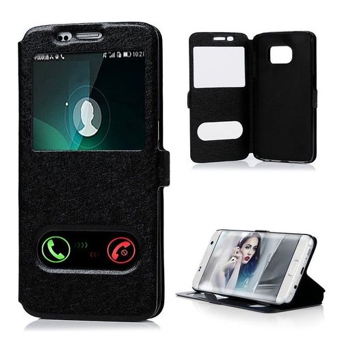 Etui Housse Coque Pochette View Case Noir Pour Samsung Galaxy A3 2017