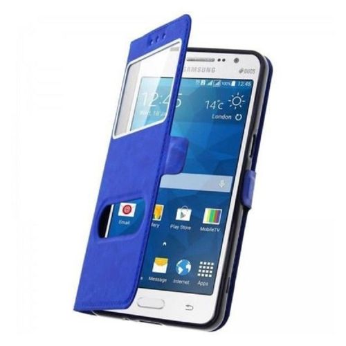 Etui Housse Coque Pochette View Case Bleu Foncé Pour Samsung Galaxy A5 2017