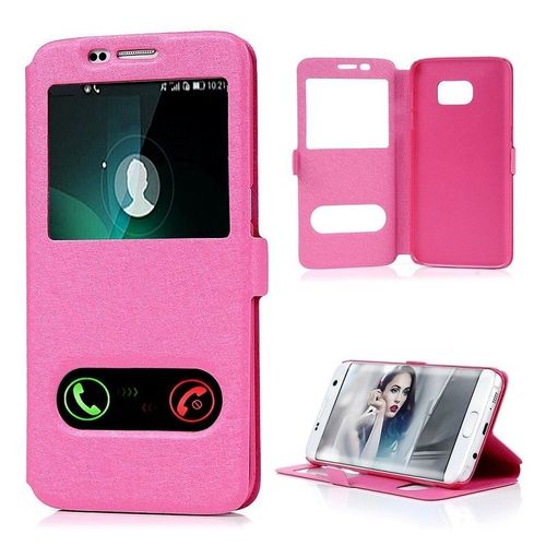 Etui Housse Coque Pochette View Case Rose Pour Samsung Galaxy A3 2017