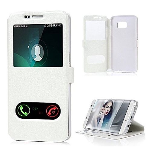 Etui Housse Coque Pochette View Case Blanc Pour Samsung Galaxy A3 2017