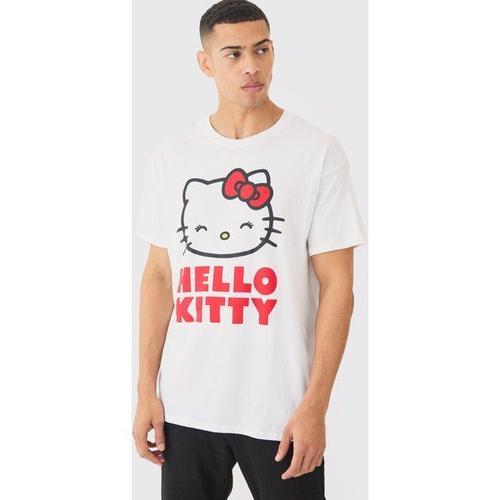Oversized Hello Kitty License T-Shirt Homme - Blanc - Xs, Blanc