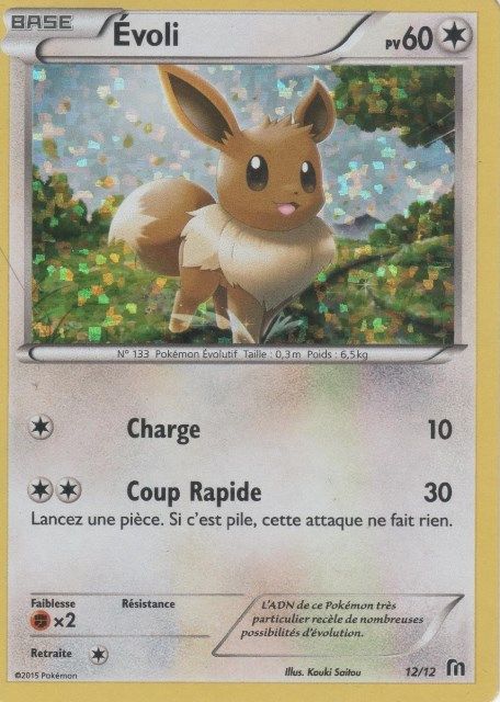 Carte Pokemon Evoli Pv60 Holo 12 12 Cartes De Jeux Rakuten