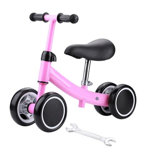 Mini VéLo D'entraîNement à L'éQuilibre, Trottinette Marcheur Pour BéBé De 1 à 2 Ans (Rose)