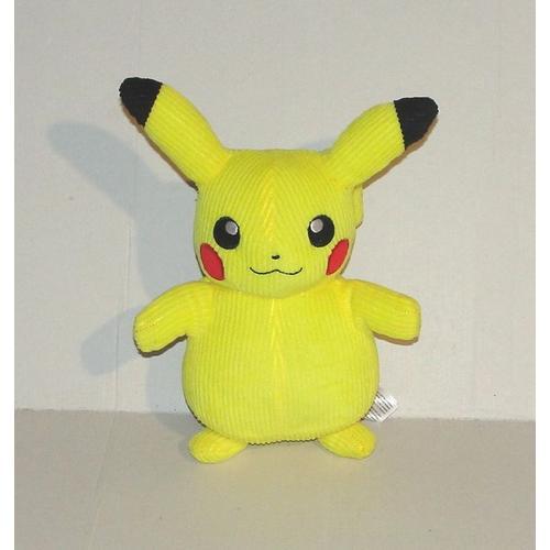 Peluche Pikachu En Velour Cotelé Pokemon 22 Cm