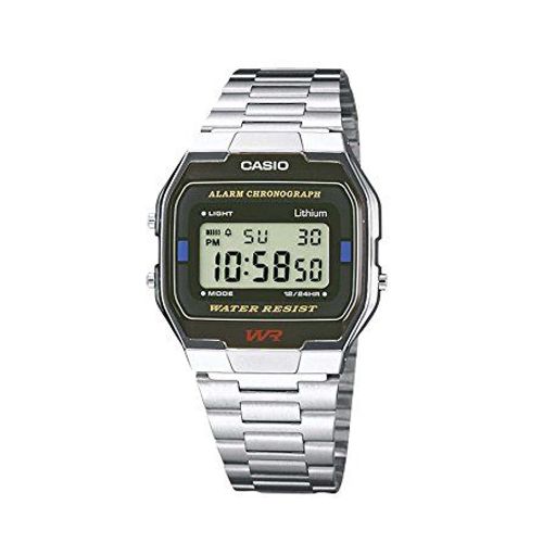 Casio Montre Argent Digital Hommes Casio Collection A163wa-1qes