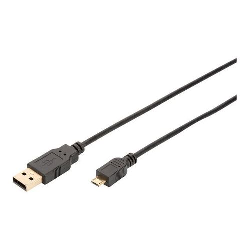 Ednet - Câble USB - Micro-USB de type B (M) pour USB (M) - USB 2.0 - 1.8 m - moulé - noir