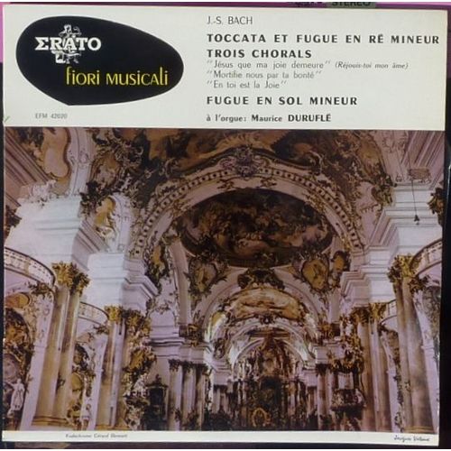 J.S.Bach -Toccata Et Fugue En Ré Mineur -Trois Chorals- Fugue En Sol Mineur - À L'orgue Maurice Duruflé