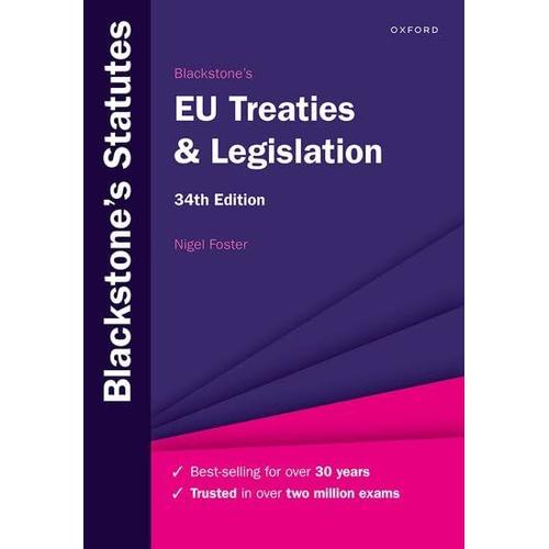 Blackstone's Eu Treaties & Legislation