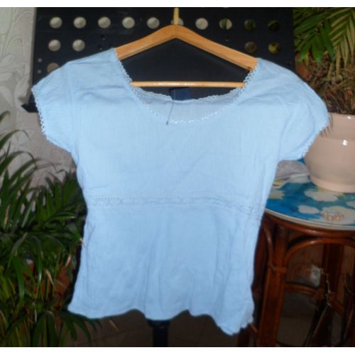 Chemise Rt Jeans Coton M Bleu Clair