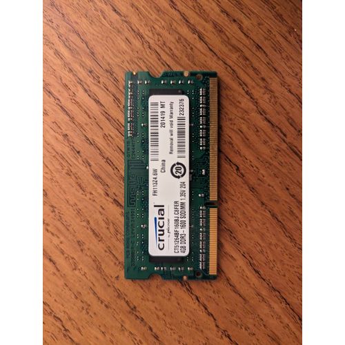 Crucial 4go ddr3 1600 sodimm CT51264BF160BJ.C8FER