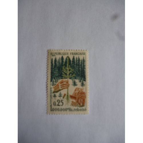 Timbre : 1 Million D'hectares Reboisés .1965.