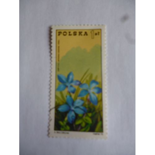 Timbres  Pologne 1975 :Gentiane Et Pin.