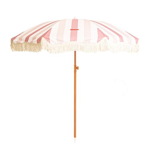 Flamingueo Grand Parasol - Parasol De Jardin Exterieur, Parasol Inclinable, Parasol Anti Uv Upf 50+, Parasol À Frange, Parasol Balcon (210 X 170 Cm)