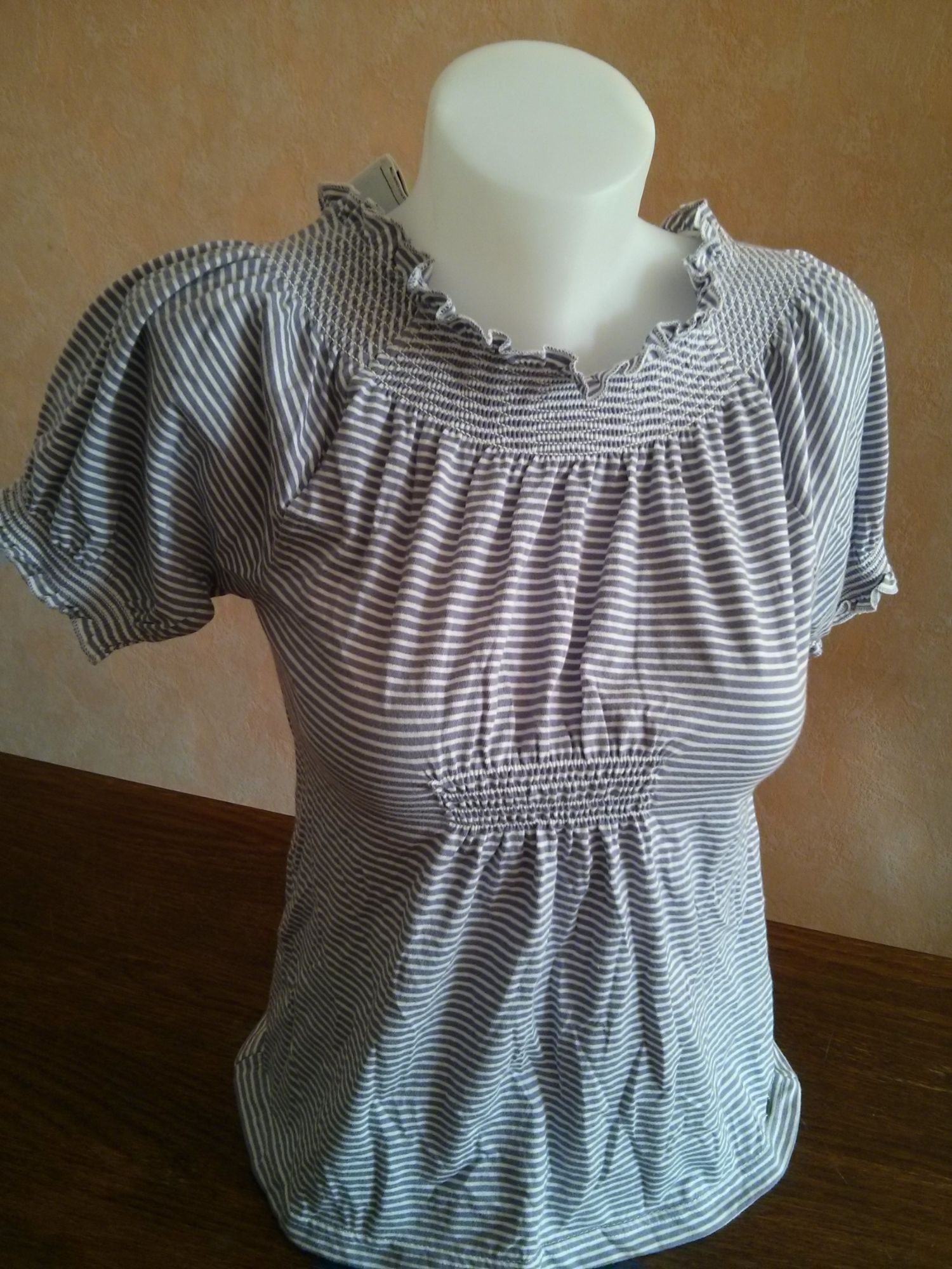 T-Shirt Teddy Smith Coton M Mauve Neuf