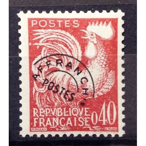 France - Préoblitéré Coq 0,40 Rouge-Brun (Superbe N° 121) Neuf* - Cote 11,00€ - Année 1960 - N15027