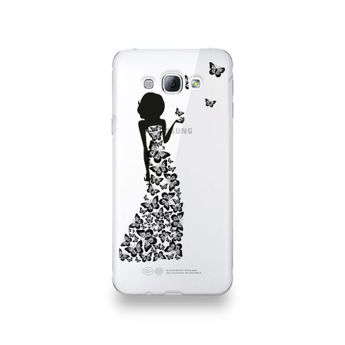 Coque Samsung Galaxy A3 A300 2015 Motif  Silhouette Femme Papillons