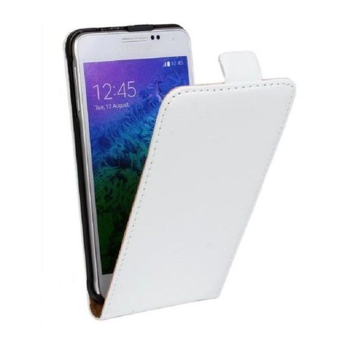 Housse Etui Coque Pochette Blanc Samsung Galaxy Alpha G850